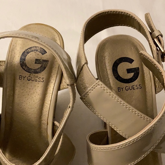 Guess- Wedge/Platform Cork Nude Sandals - Picture 12 of 14
